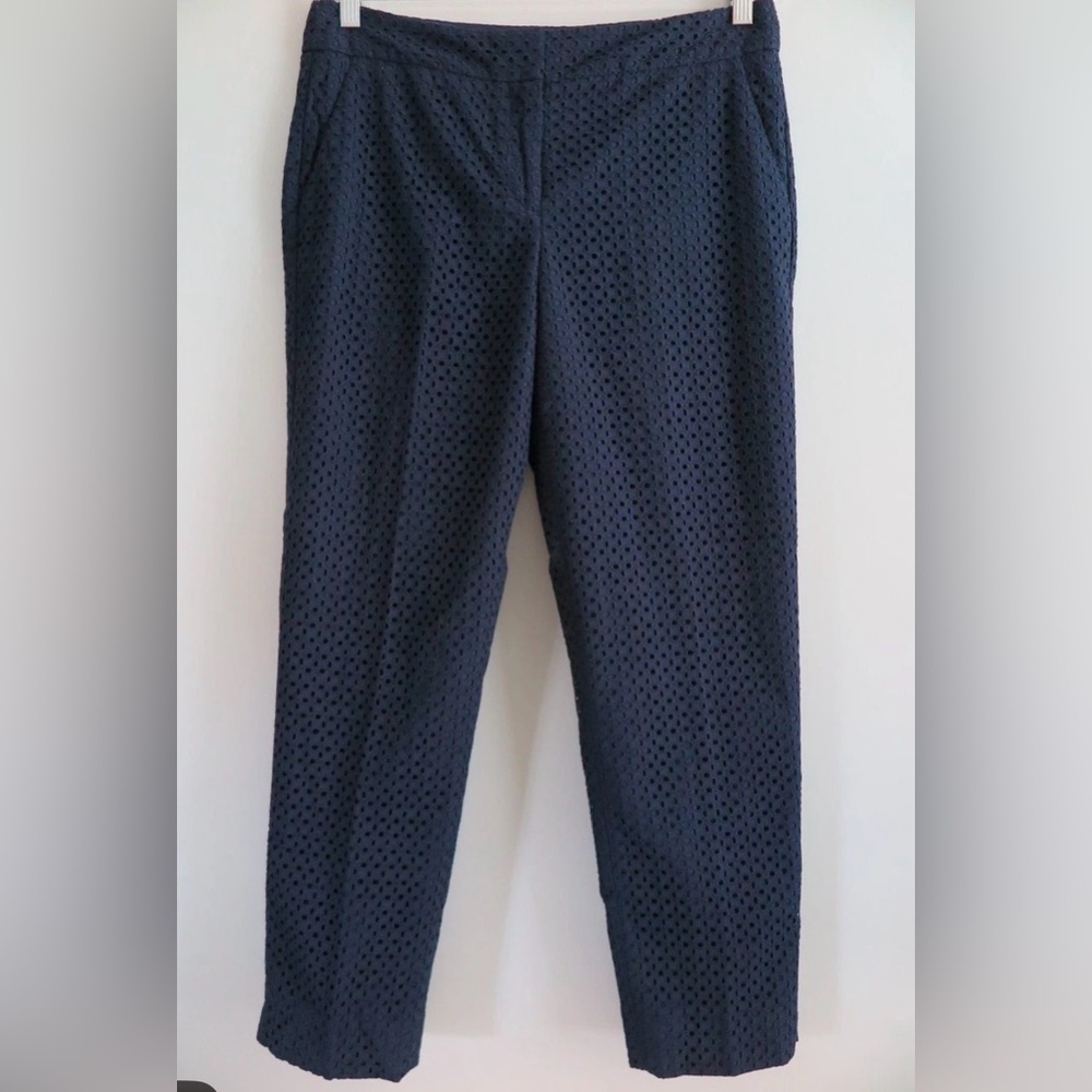 Talbots Navy Blue Lace-Layer Signature Fit Dress Pants Size 4 MSRP $99 NWT